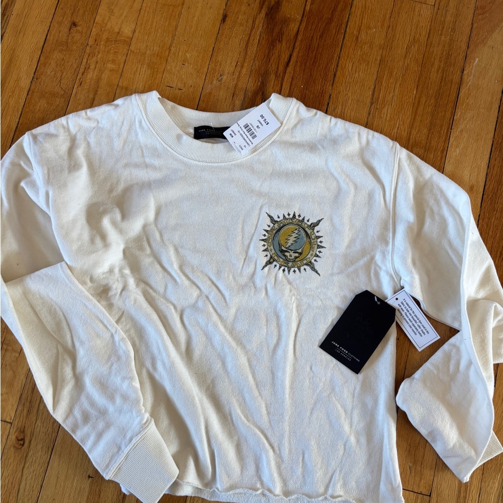 Junk Food Clothing White Graphic Sweatshirt